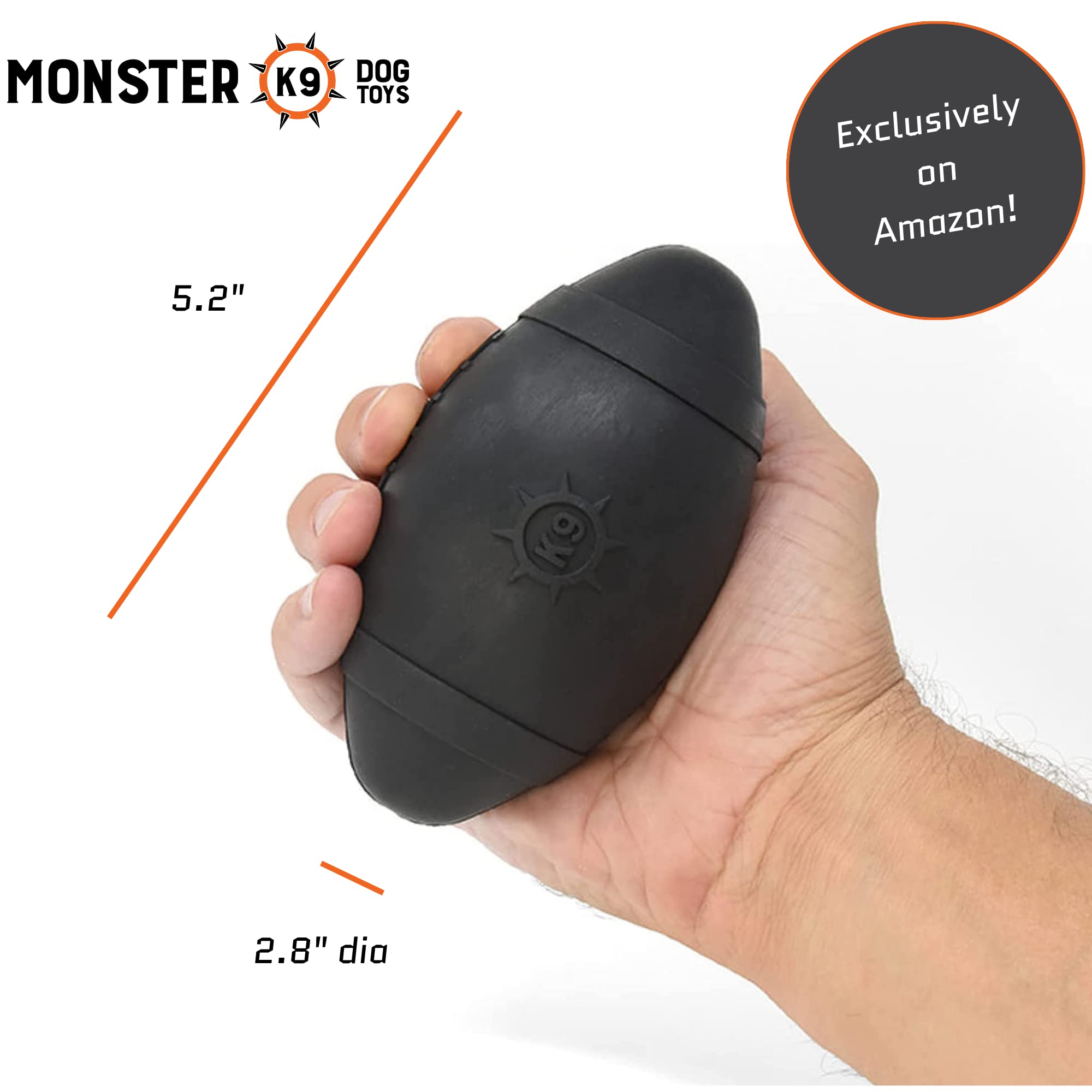 Monster K9 Dog Toys gros plan sur la texture du caoutchouc montrant robustesse et sécurité