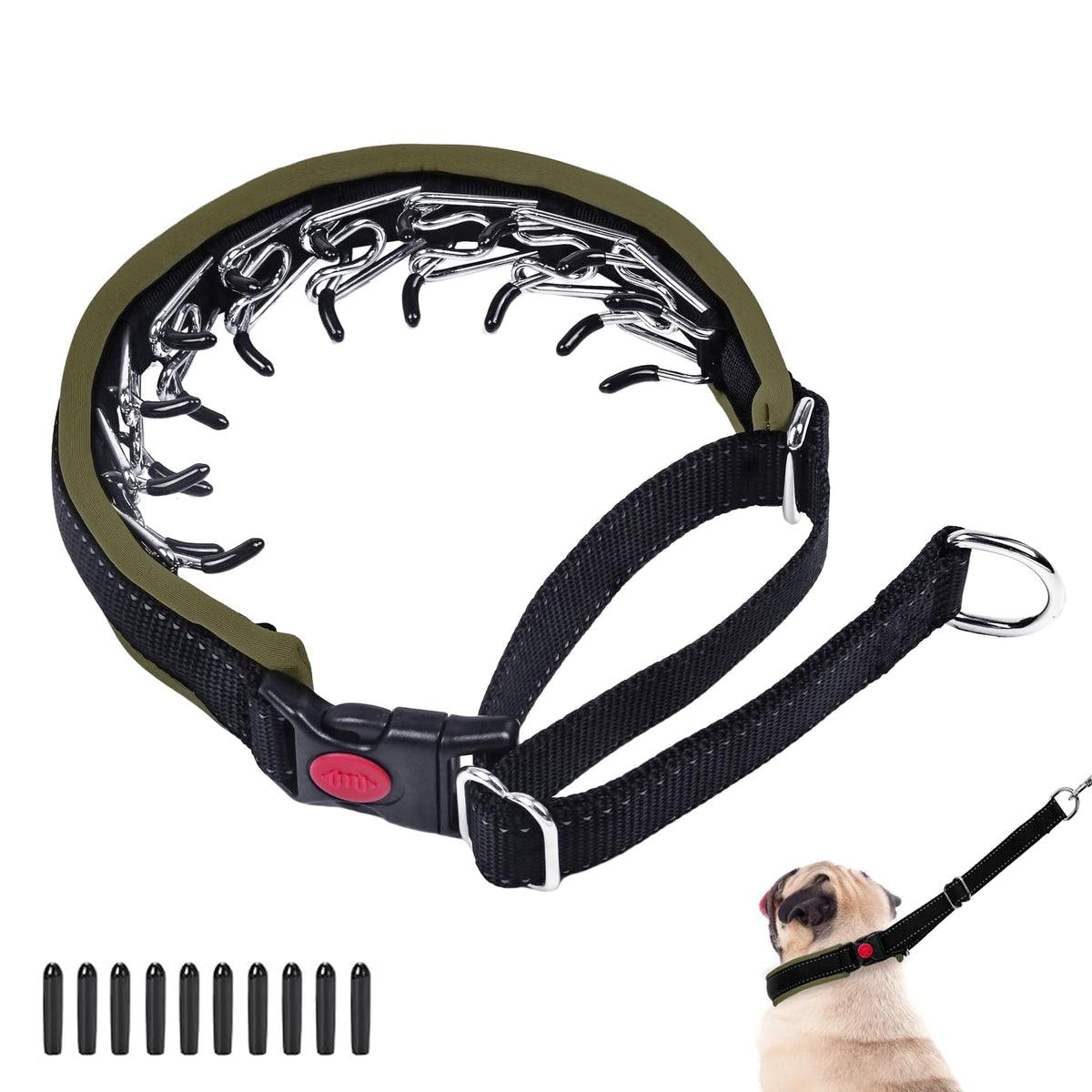 Monstoyo collier martingale face produit, maintien ferme et visuel discret