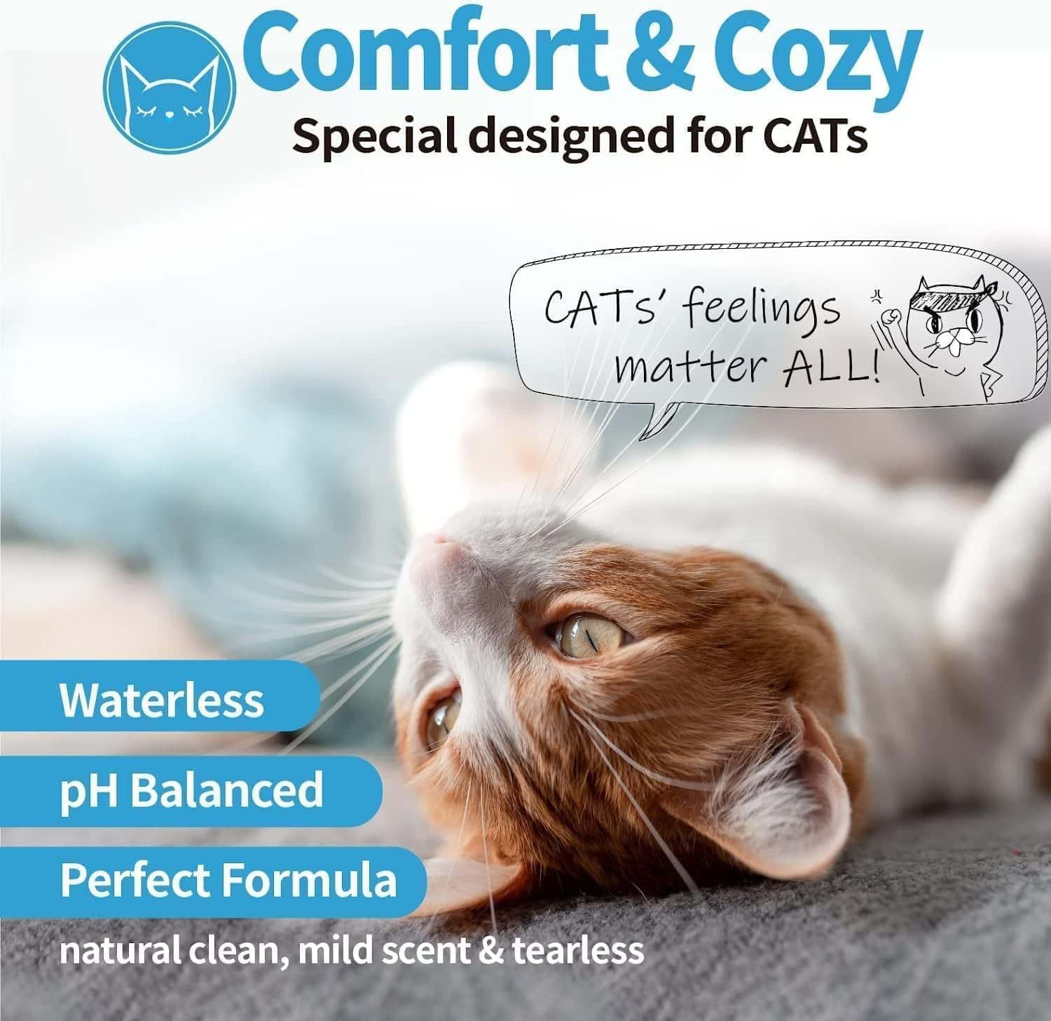 Mooncat chat British Shorthair pelage propre et odeur fraîche durable