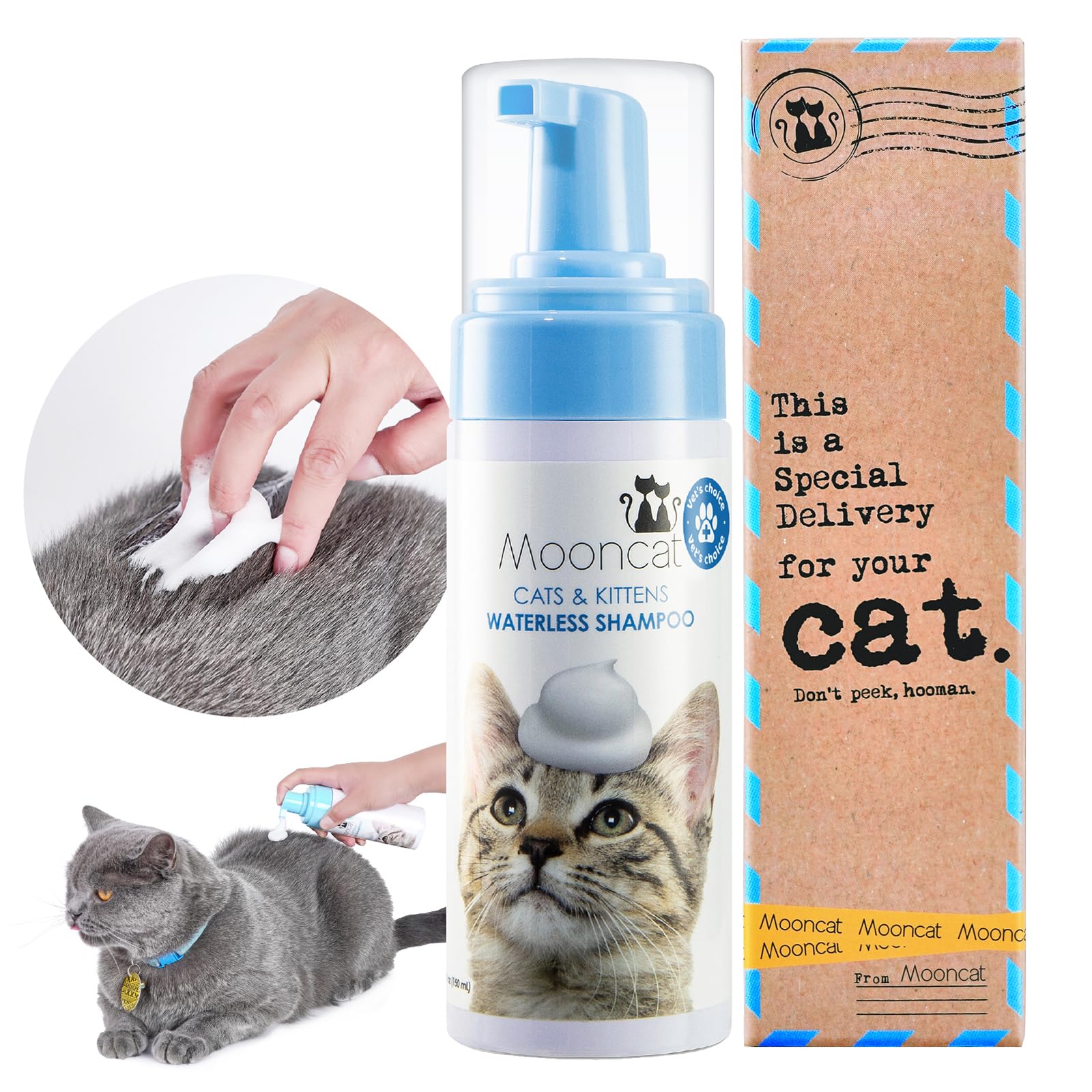 Mooncat mousse gros plan illustrant texture légère pour nettoyage efficace