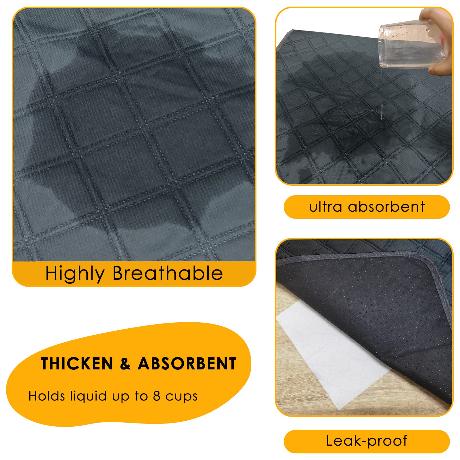 Mooydee tapis plié et empilé montrant réutilisabilité et rangement pratique