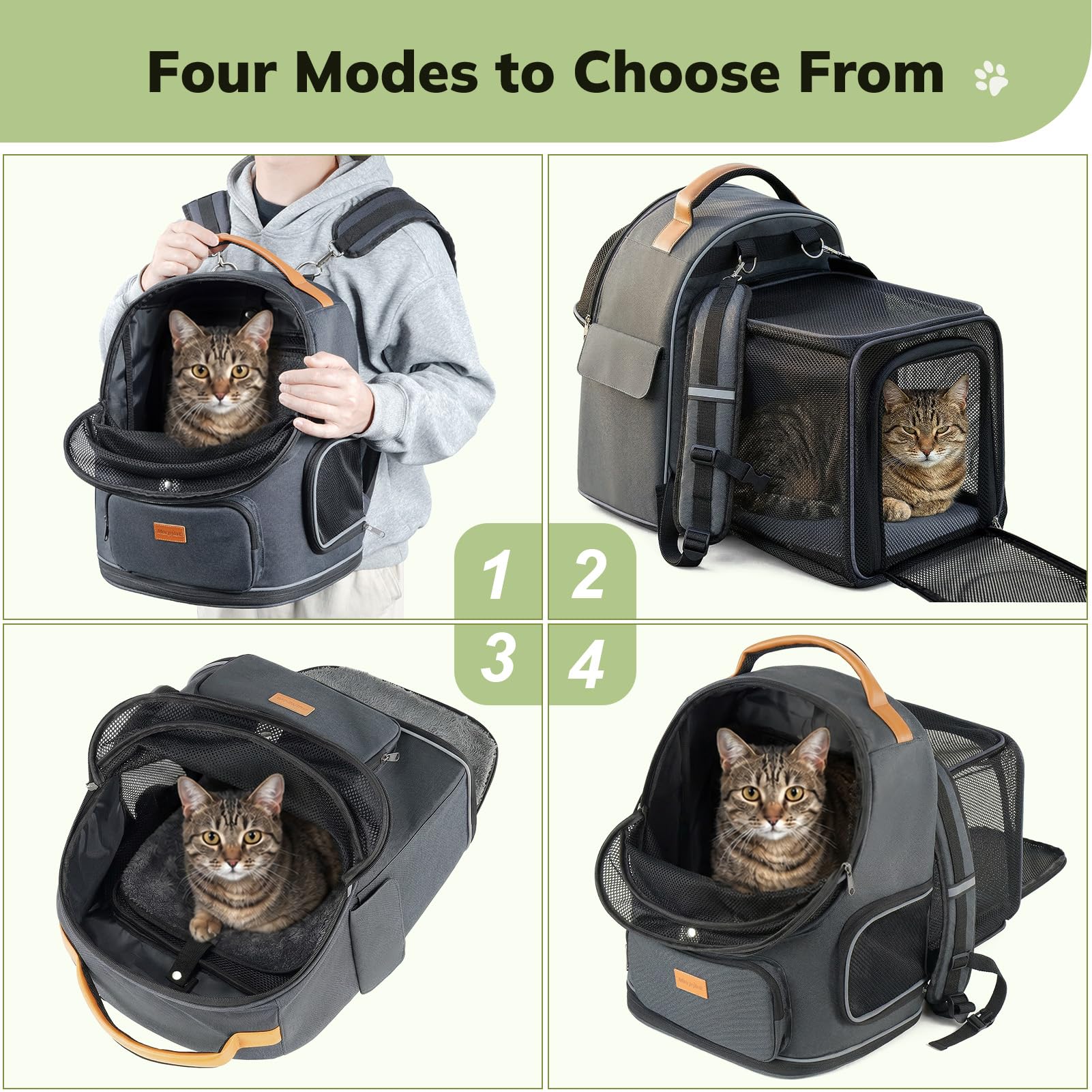 Morpilot comparaison taille montrant capacité pour animaux jusqu'à 12 lb
