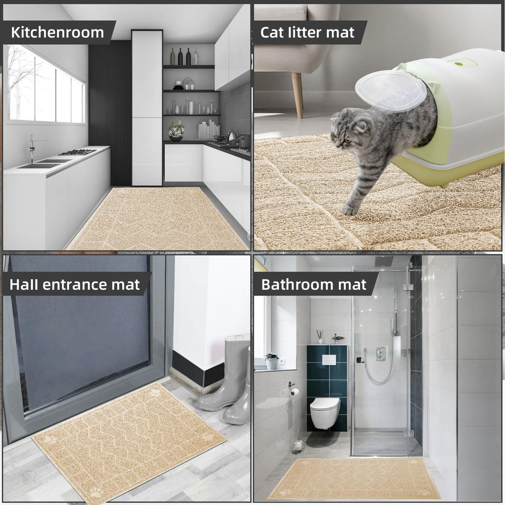 Motsamla tapis en entrée usage polyvalent protégeant sol et accueillant
