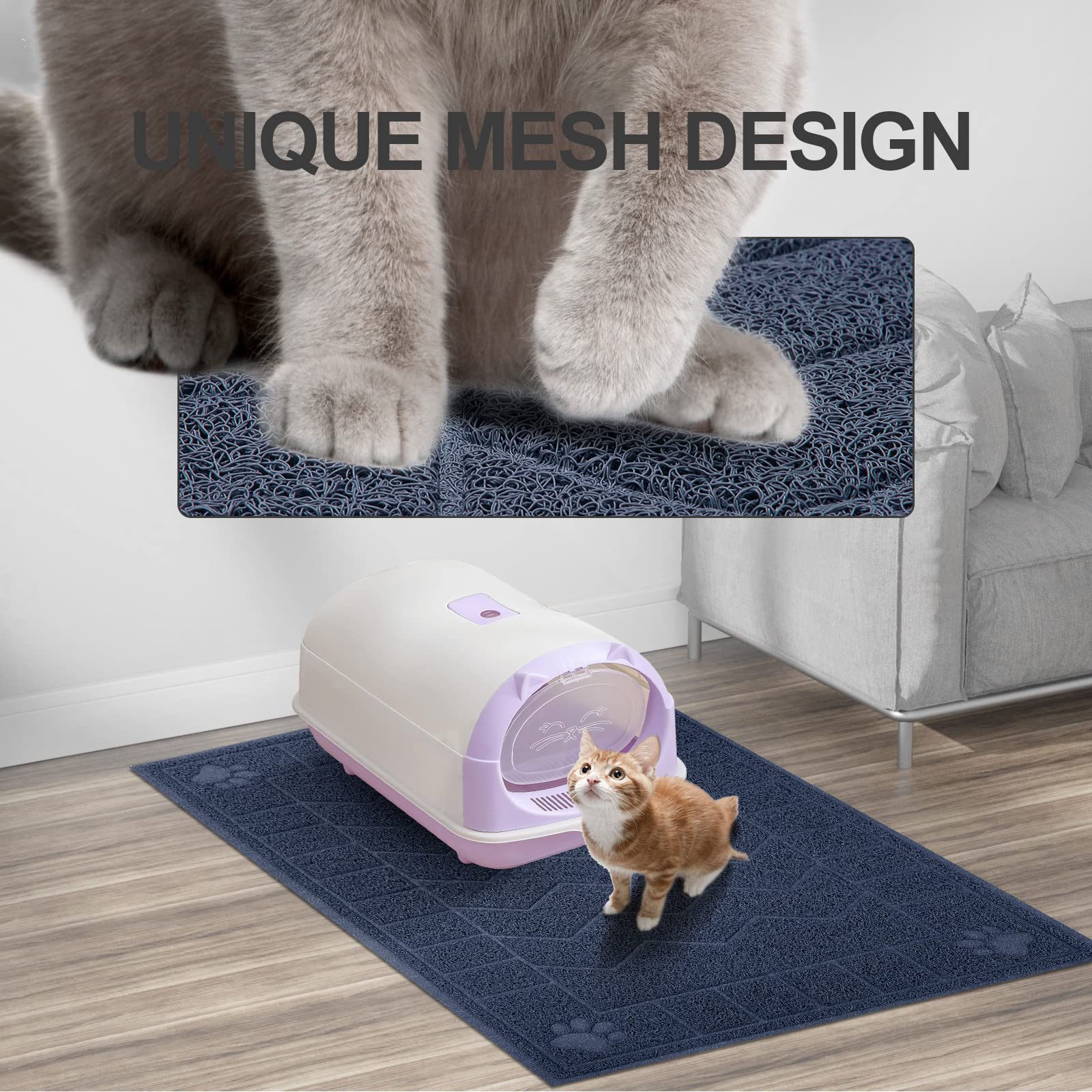 Motsamla chat marchant sur le tapis confortable pour pattes sensibles
