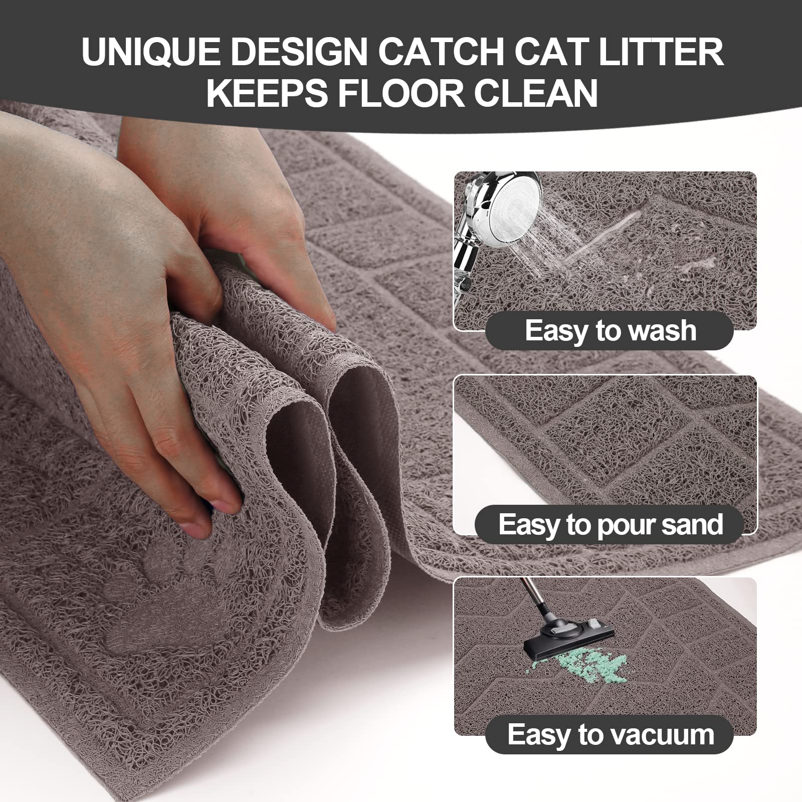 Motsamla tapis en usage avec chat quittant la caisse proprement