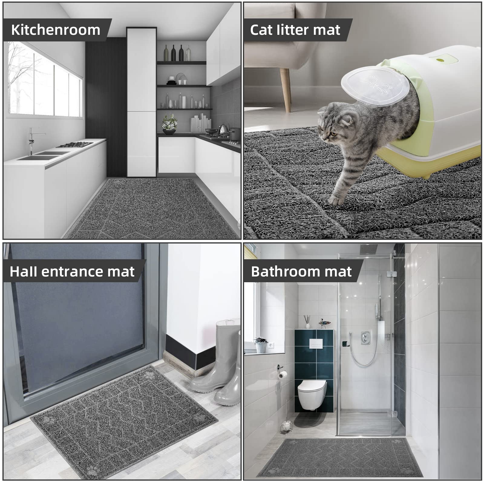 Motsamla tapis utilisé à l'entrée design polyvalent et antidérapant