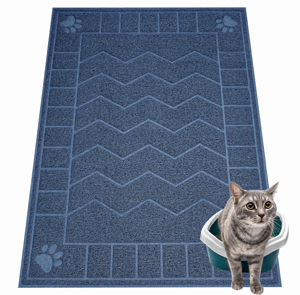 Motsamla vue de face du tapis capturant la litière et protégeant le sol