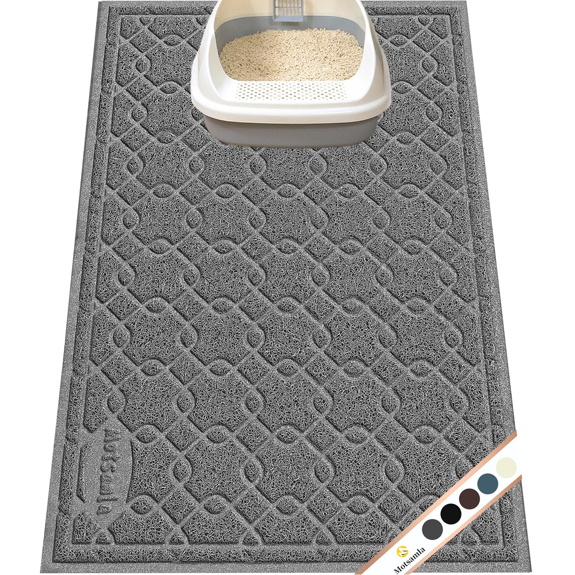 Motsamla tapis litière vue d'ensemble protège le sol efficacement