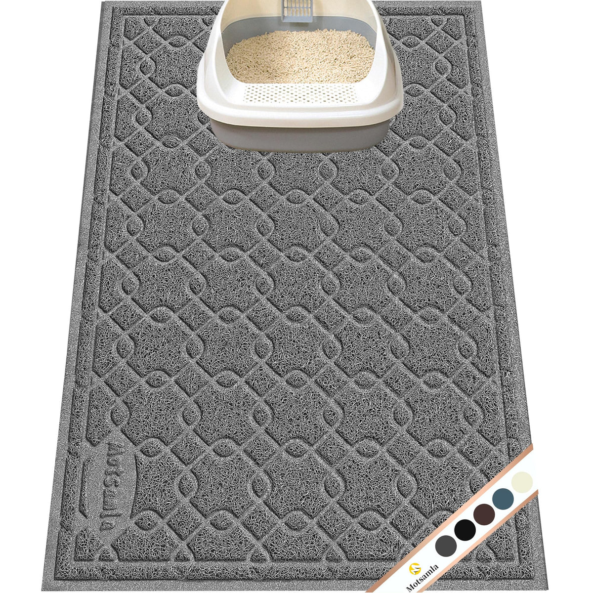 Motsamla tapis litière vue d'ensemble protège le sol efficacement