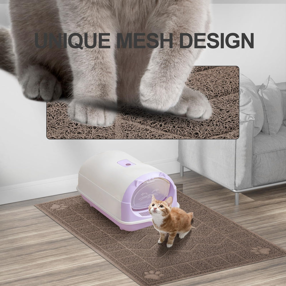 Motsamla tapis placé sous bac litière empêchant dispersion