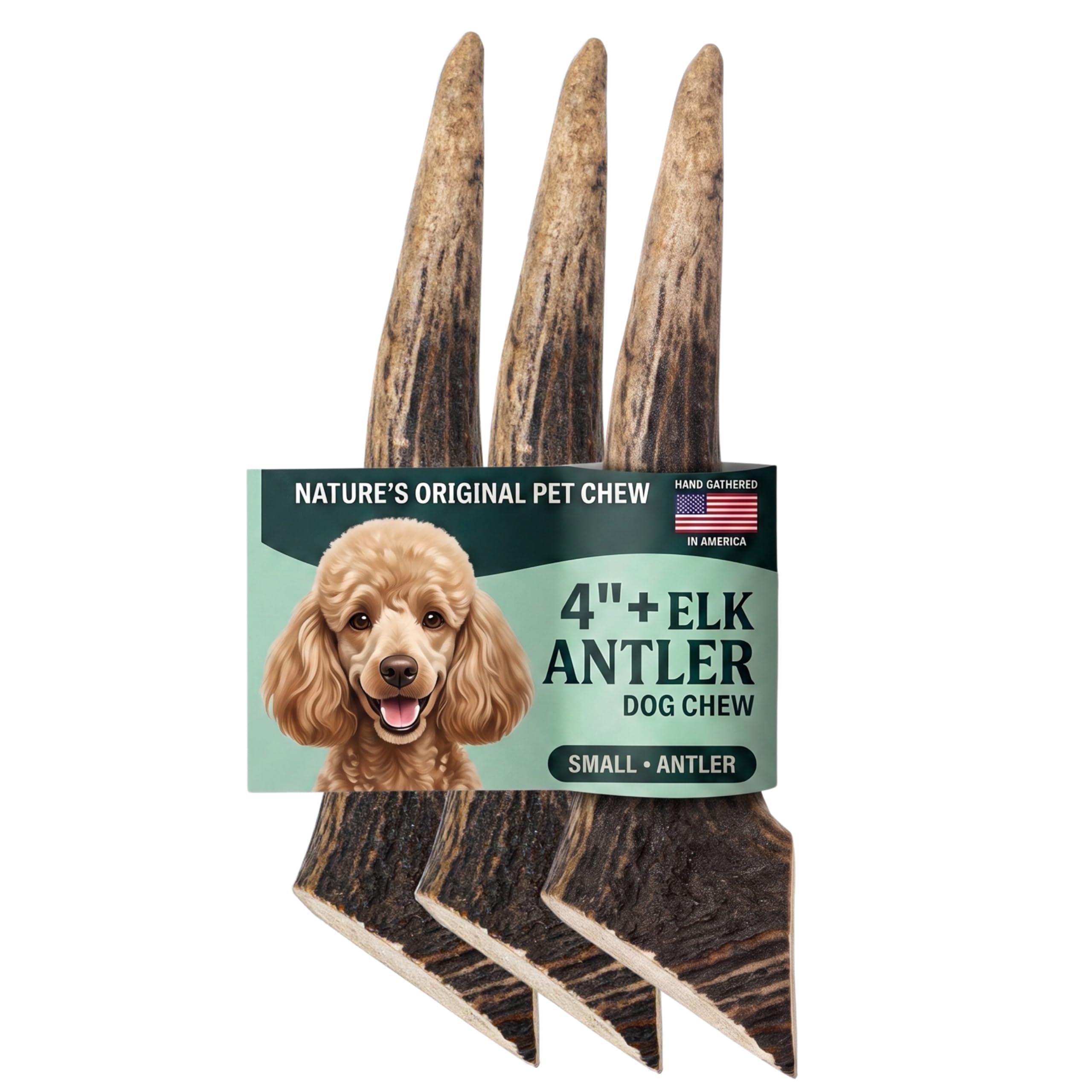Mountain Valley Antlers emballage face montrant coffret 3 pièces, robuste et naturel