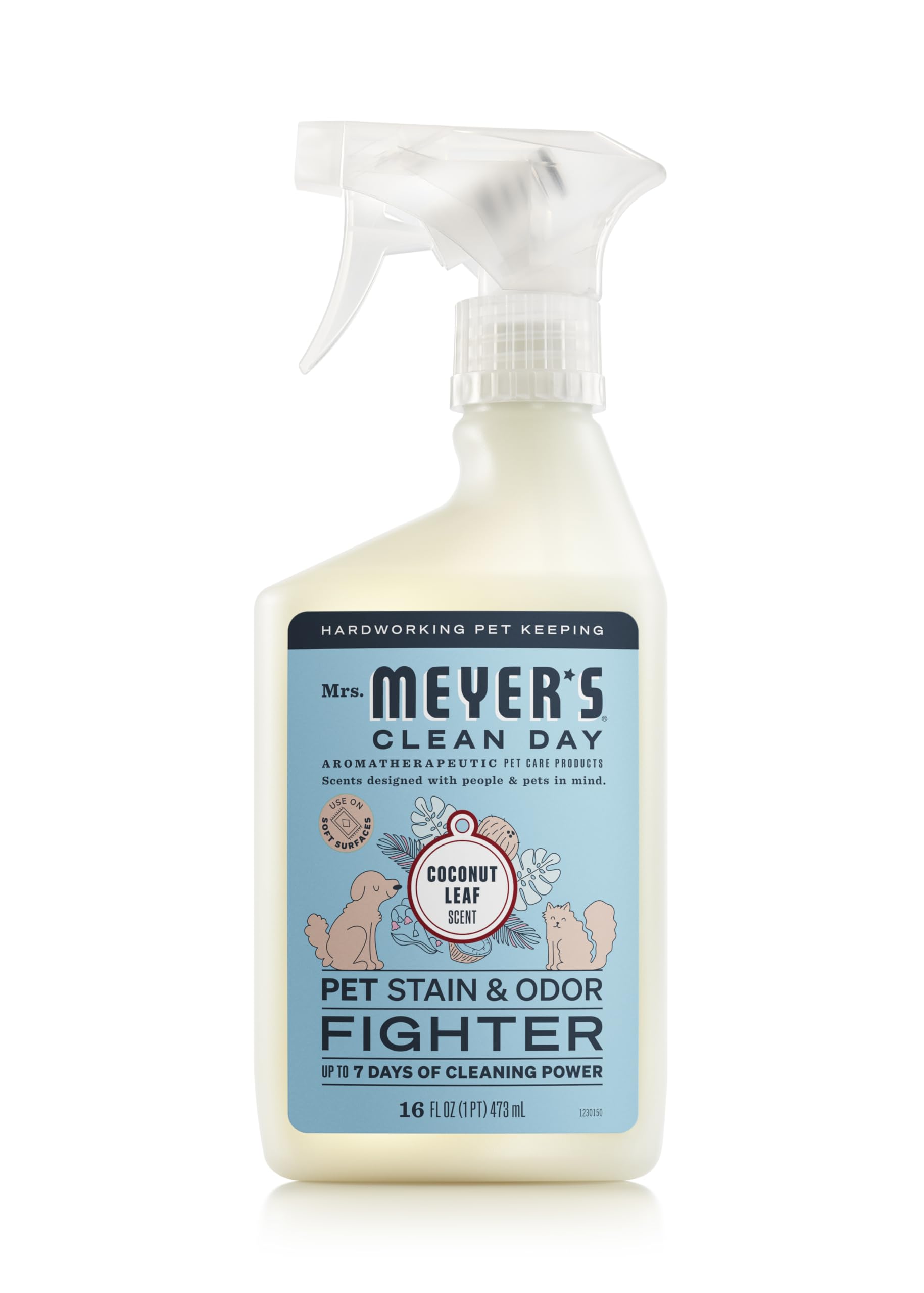 Mrs. MEYER'S flacon avant plan montrant packaging durable et maniable