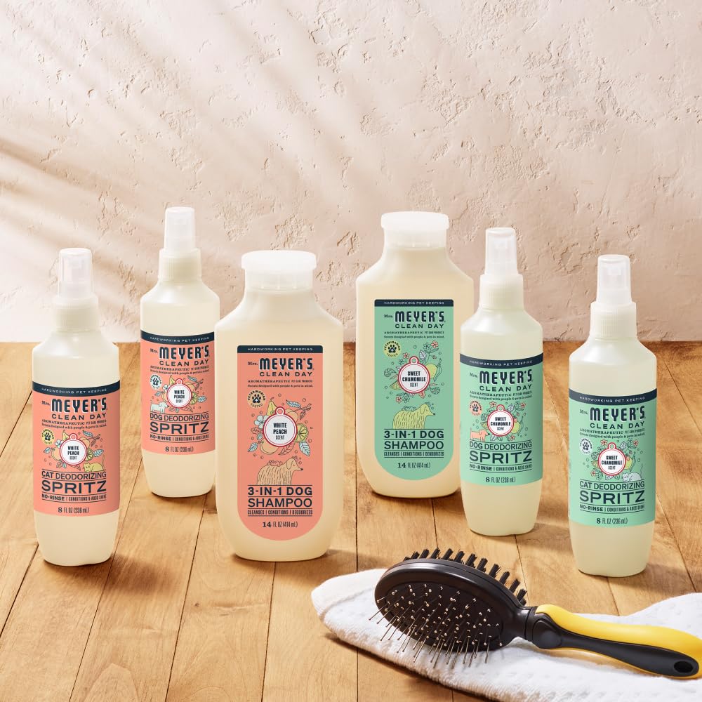 Mrs. MEYER'S scène de vie jardin avec chien, parfum fruité et détente