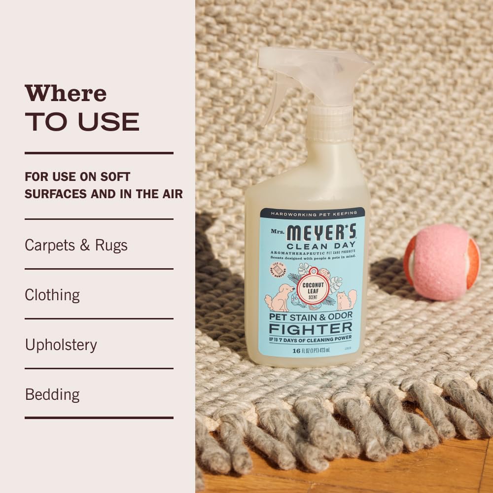 Mrs. MEYER'S produit pulvérisé montrant texture fine et absorption rapide