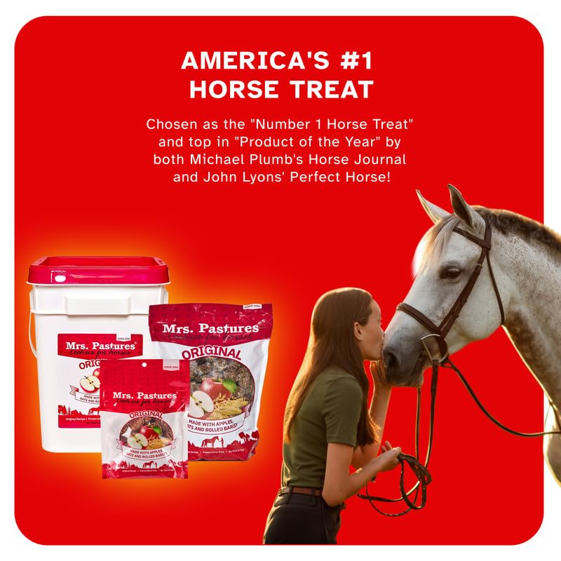 Mrs. Pastures cheval mangeant un biscuit illustrant acceptation et goût