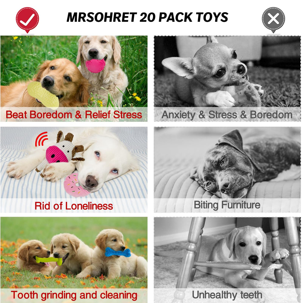 MRSOHRET peluches à couineur détail pour stimulation auditive et confort