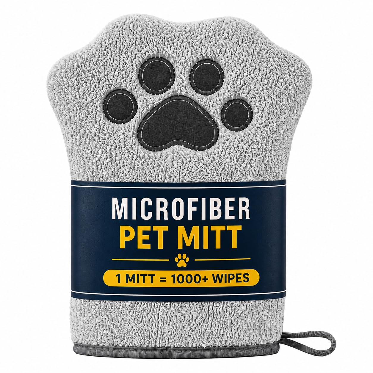 Muddi Pet gant face avant emballage montrant qualité et aspect pratique