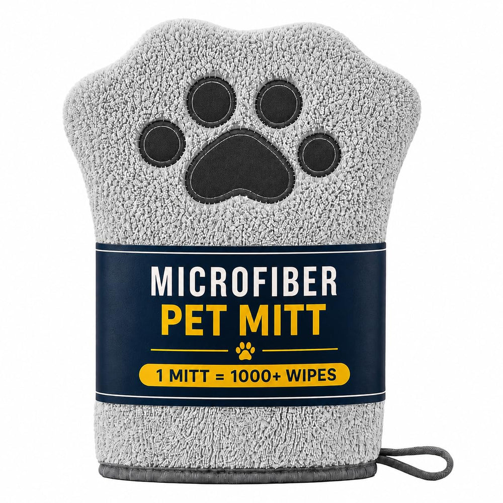 Muddi Pet gant face avant emballage montrant qualité et aspect pratique