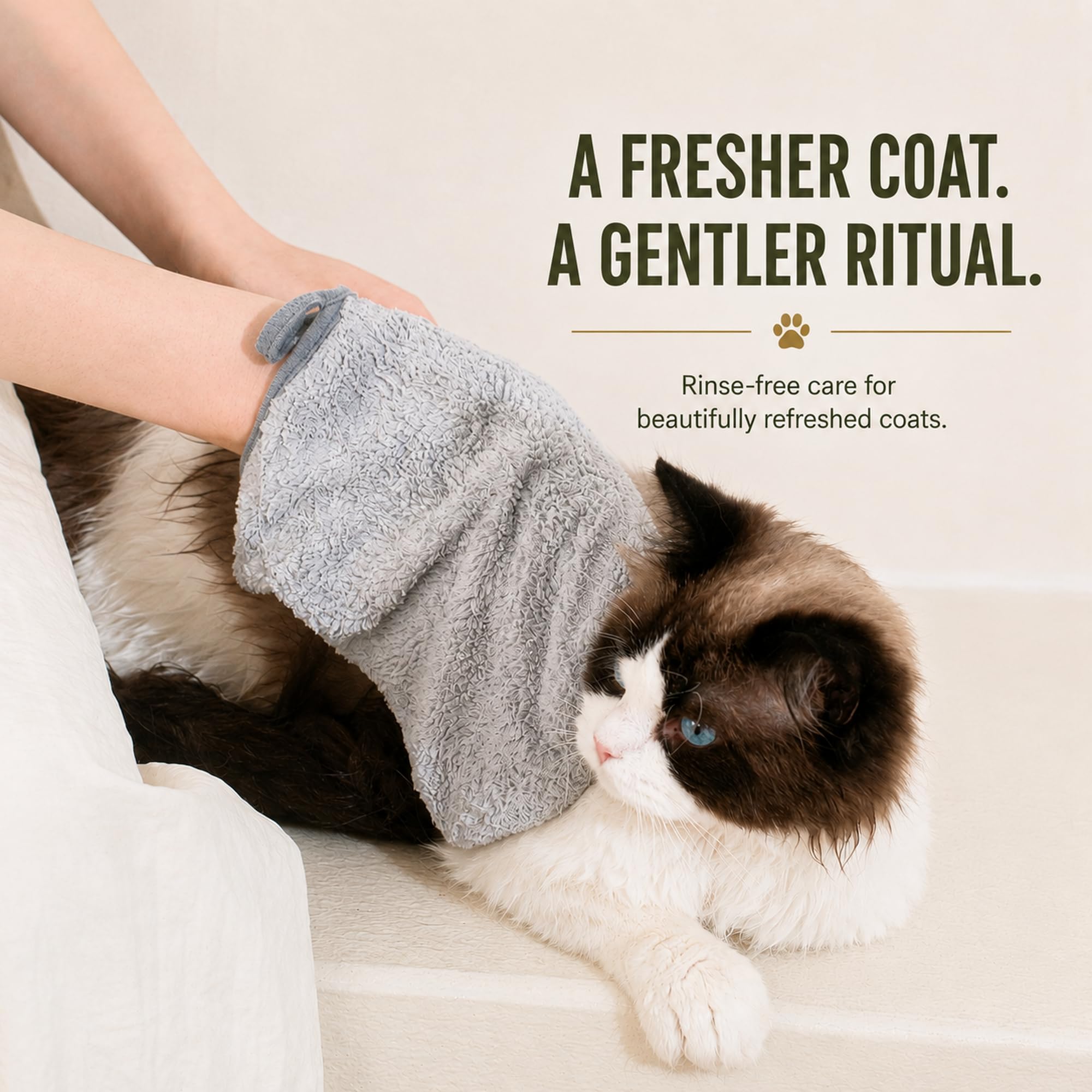 Muddi Pet packaging complet montrant le flacon concentré et le gant