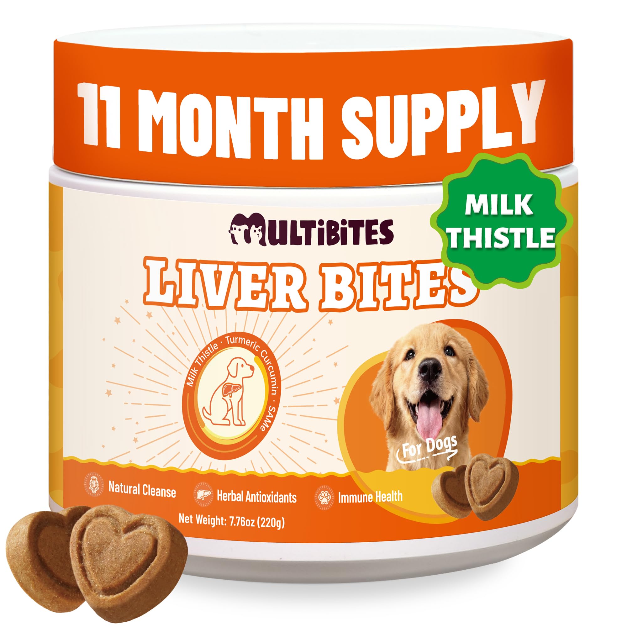 MULTIBITES packaging face avant montrant le produit et bénéfice de soutien hépatique