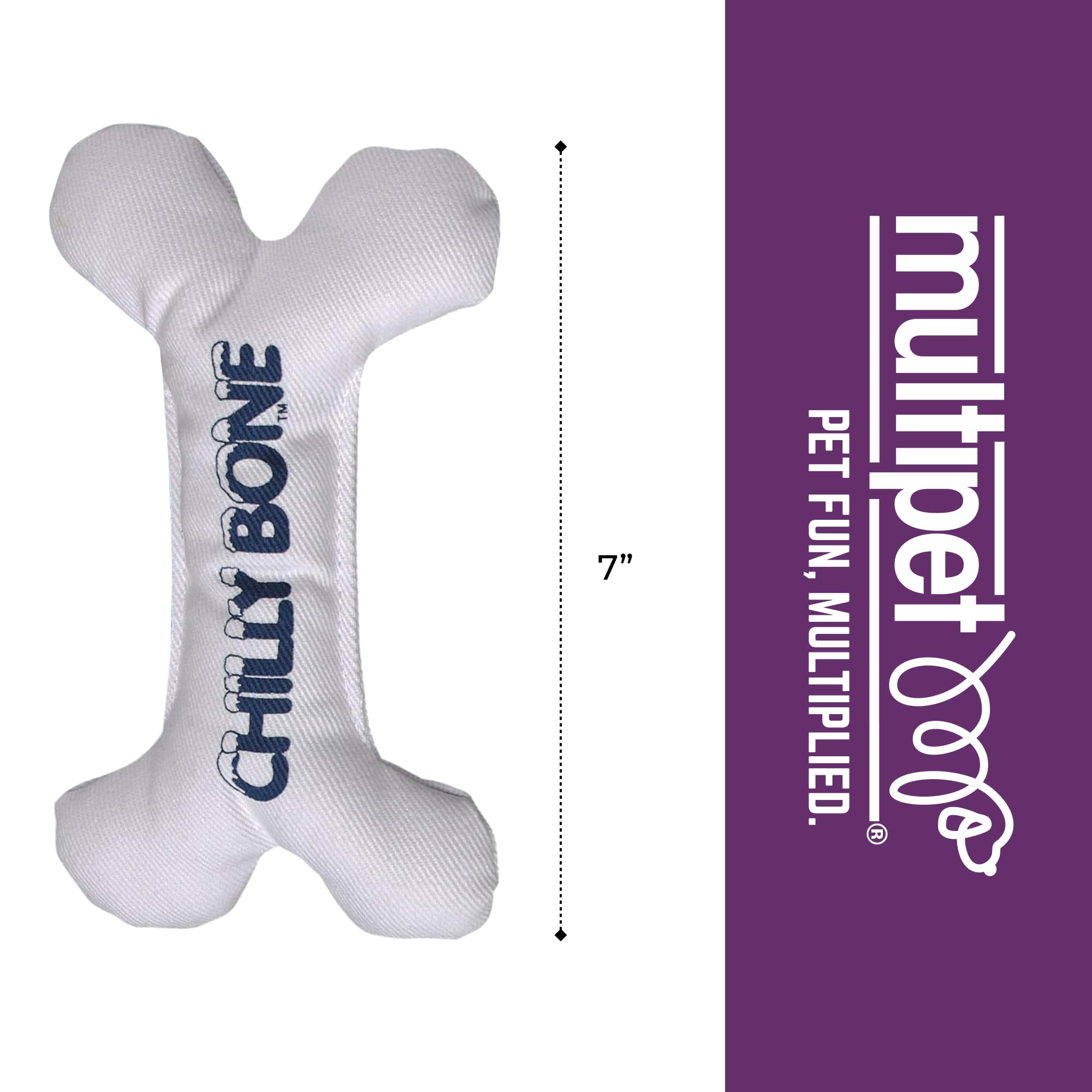 Multipet Chilly Bone chiot jouant apportant distraction rafraîchissante