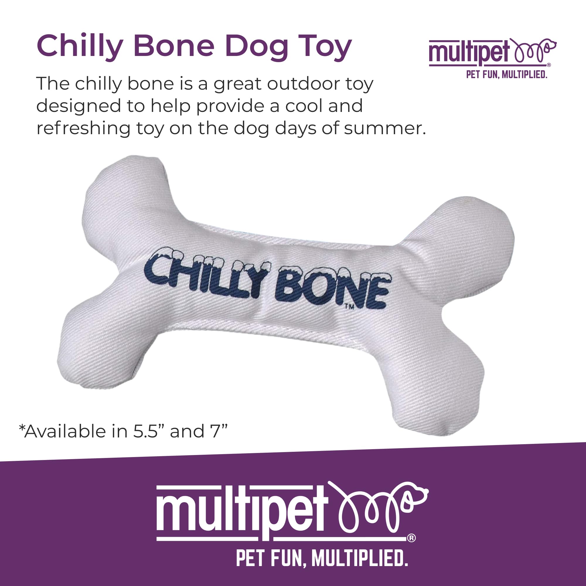Multipet Chilly Bone gros plan toile montrant durabilité et fraîcheur