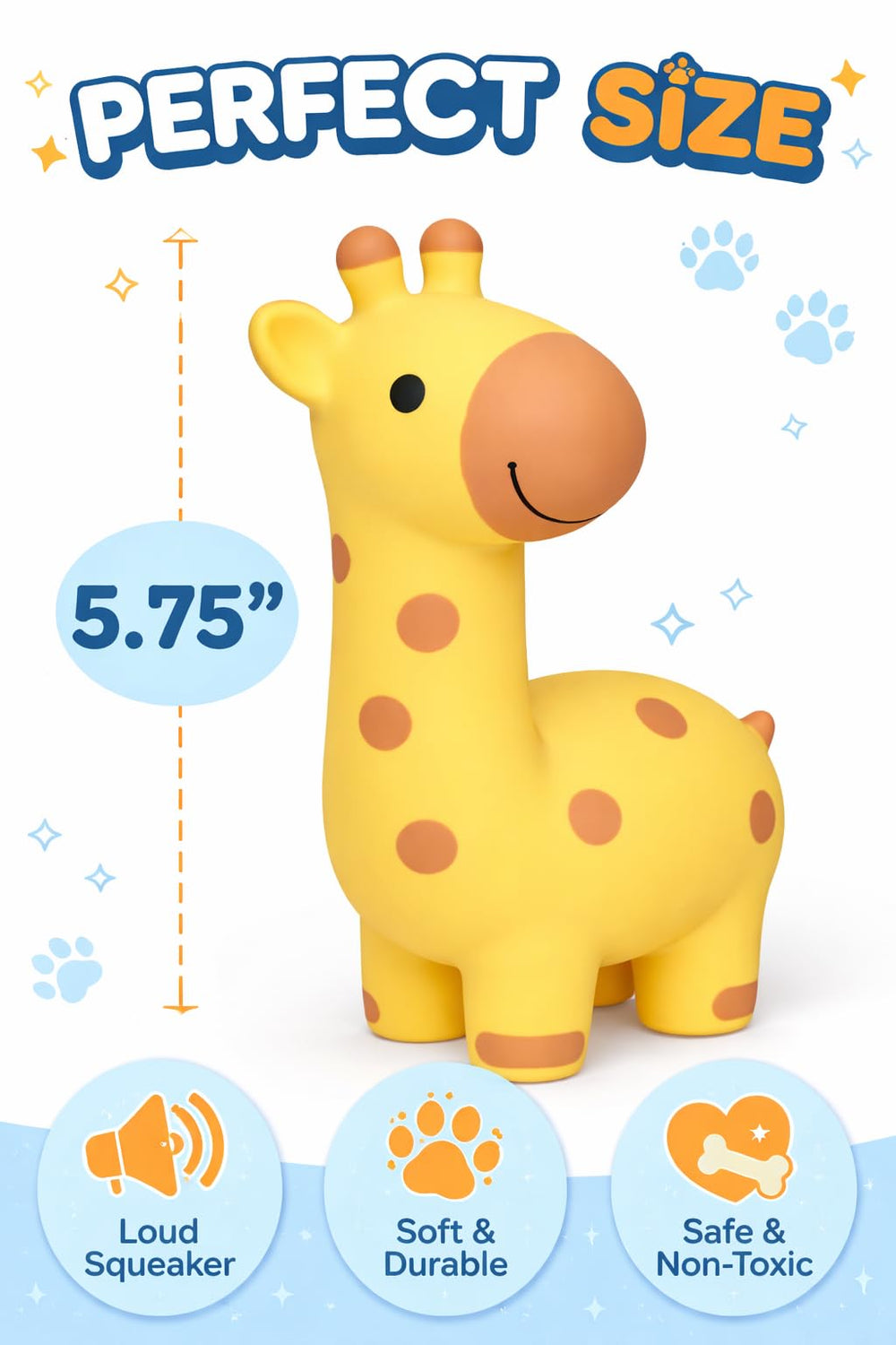 Multipet girafe gros plan sur latex robuste montrant texture masticable