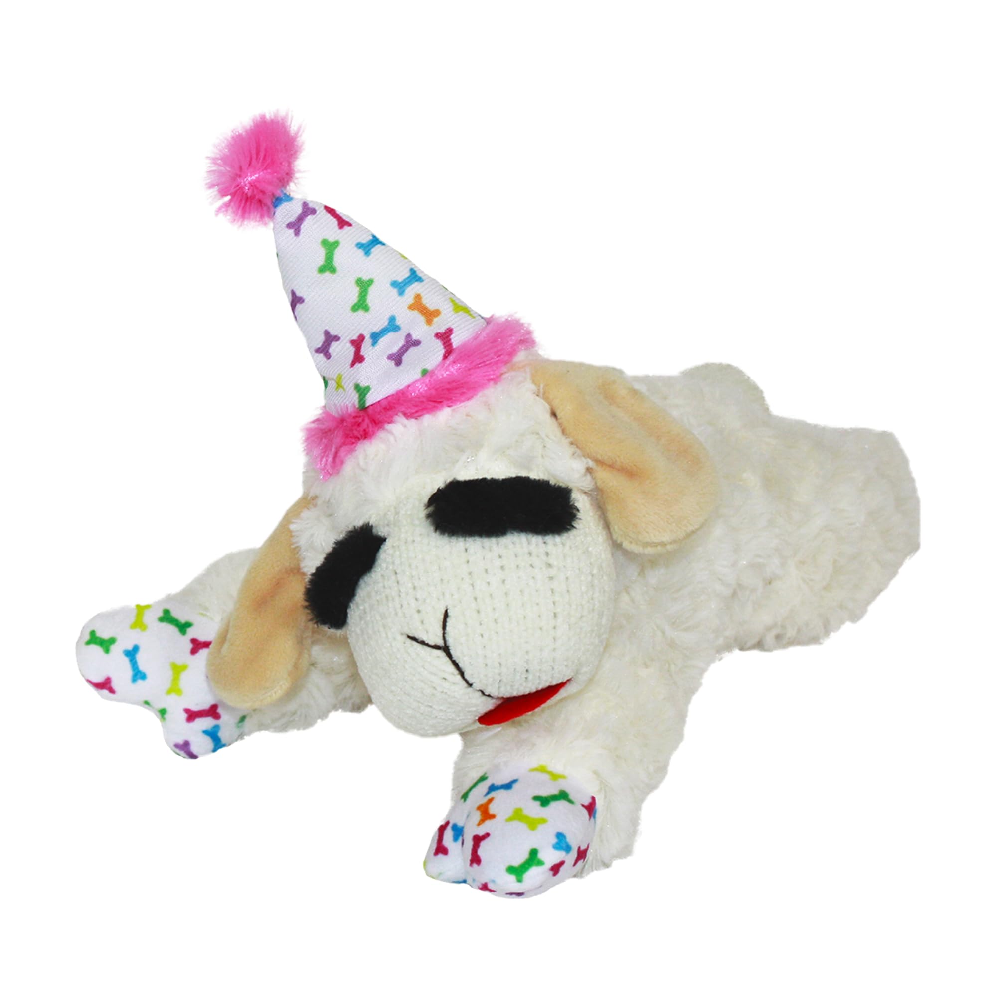 Multipet Lamb Chop face avant montrant jouet convivial pour câlins