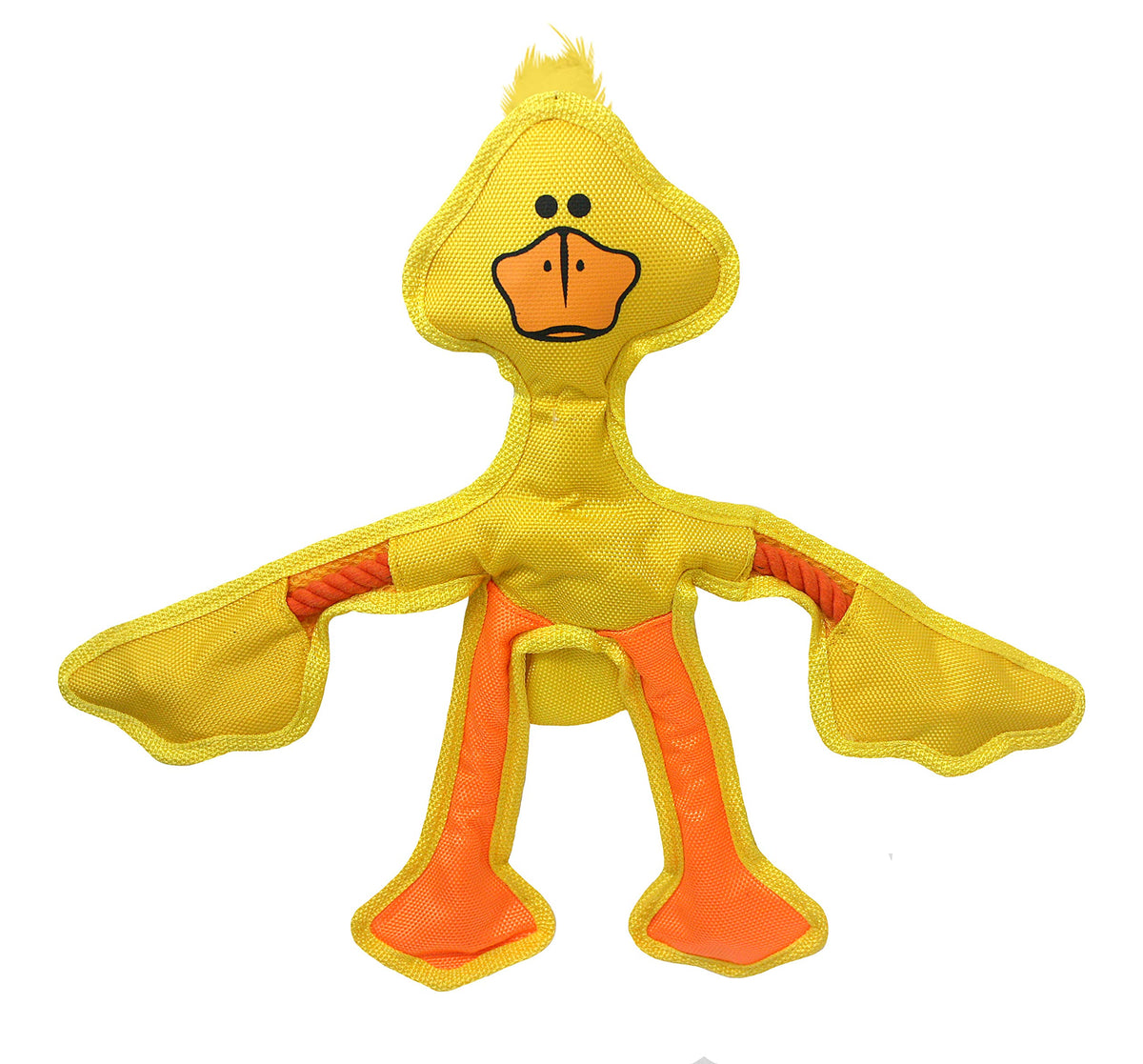 Multipet Skele Duck face avant montrant la forme et l'attrait ludique