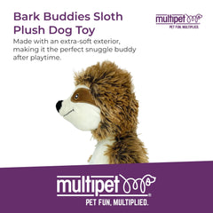 Multipet Sloth gros plan sur la texture peluche offrant confort au museau