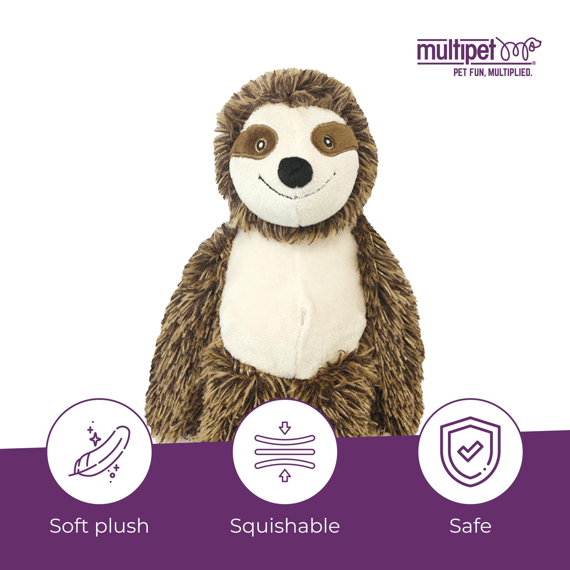 Multipet Sloth bras et jambes pendants conçus pour faciliter le secouage