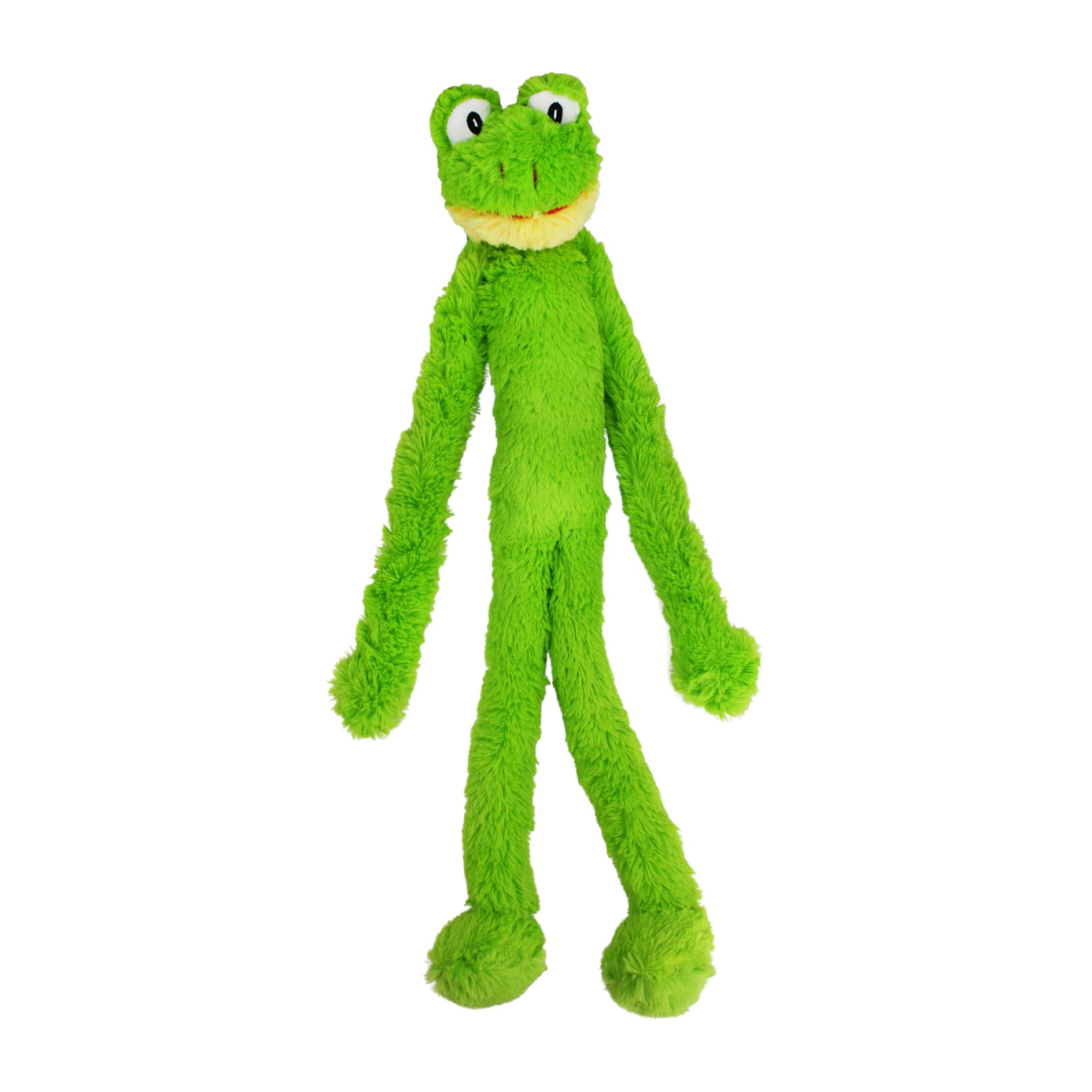 Multipet Swingin' Slevin Frog face avant montrant design grenouille et attrait visuel