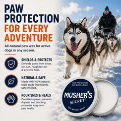Musher's Secret plusieurs pots à l'échelle indiquant quantité et format