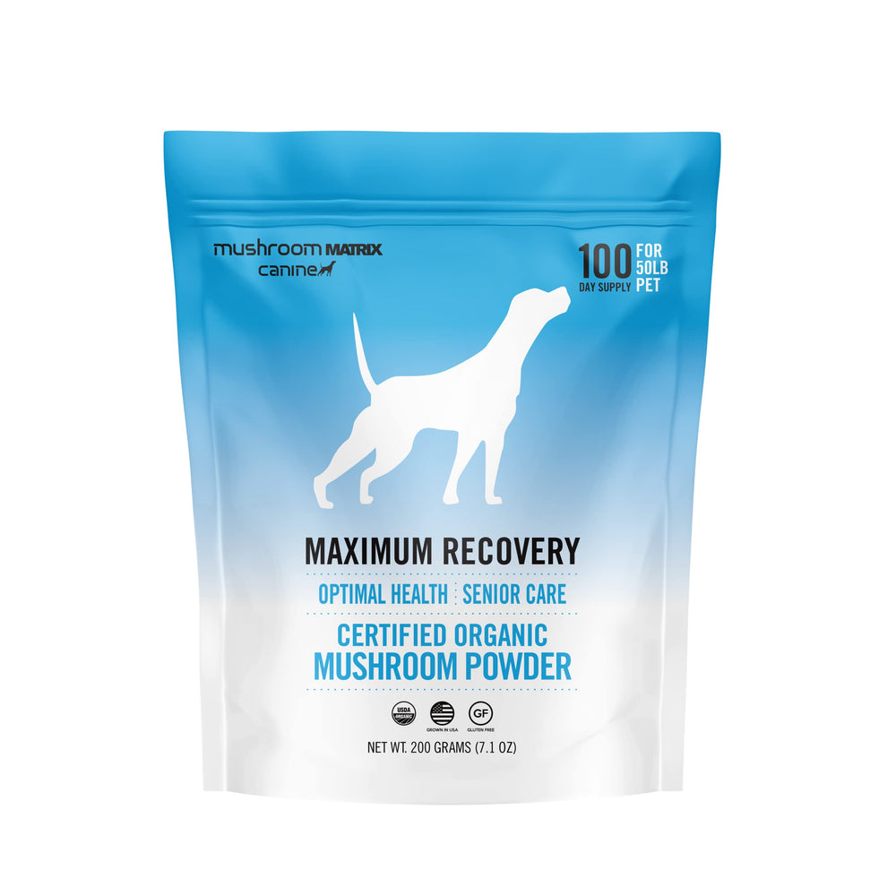 Mushroom Matrix emballage avant montrant label organique et format 200 g, confiance pour propriétaires