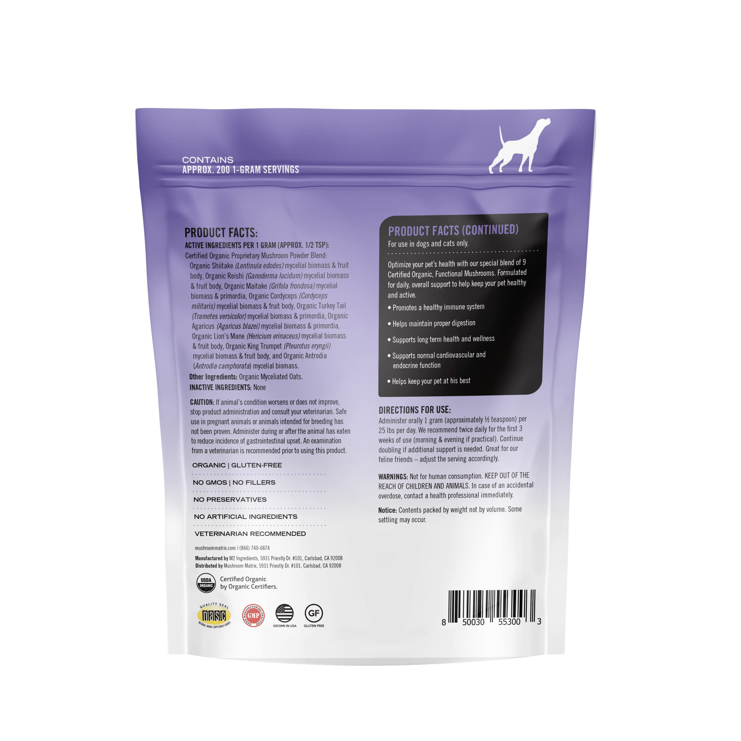 Mushroom Matrix texture de la poudre en gros plan, aspect fin pour mélange facile aux repas