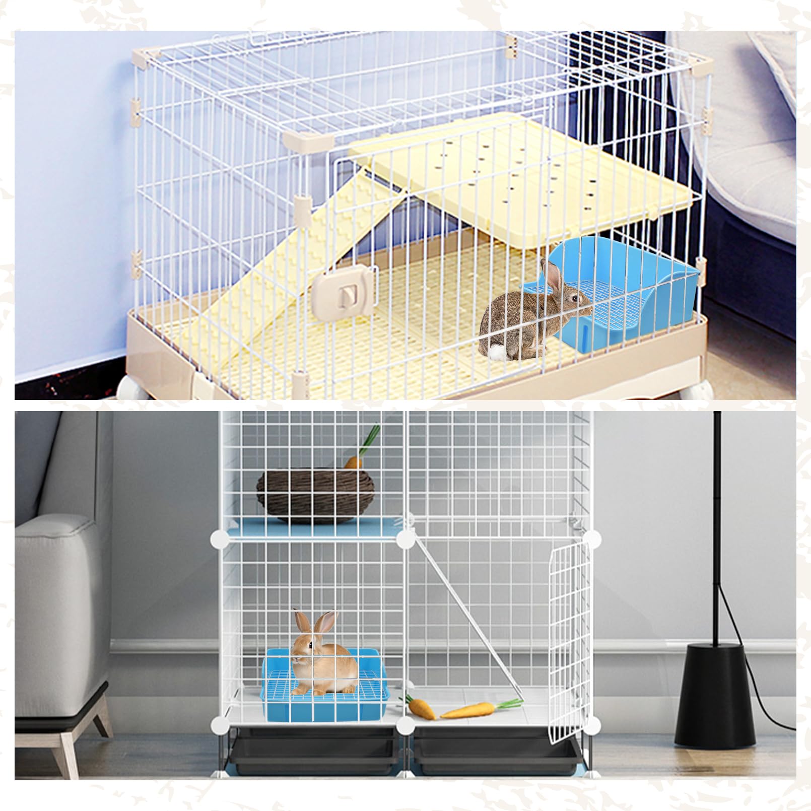 MUYG bac en usage avec lapin pour apprentissage de la propreté