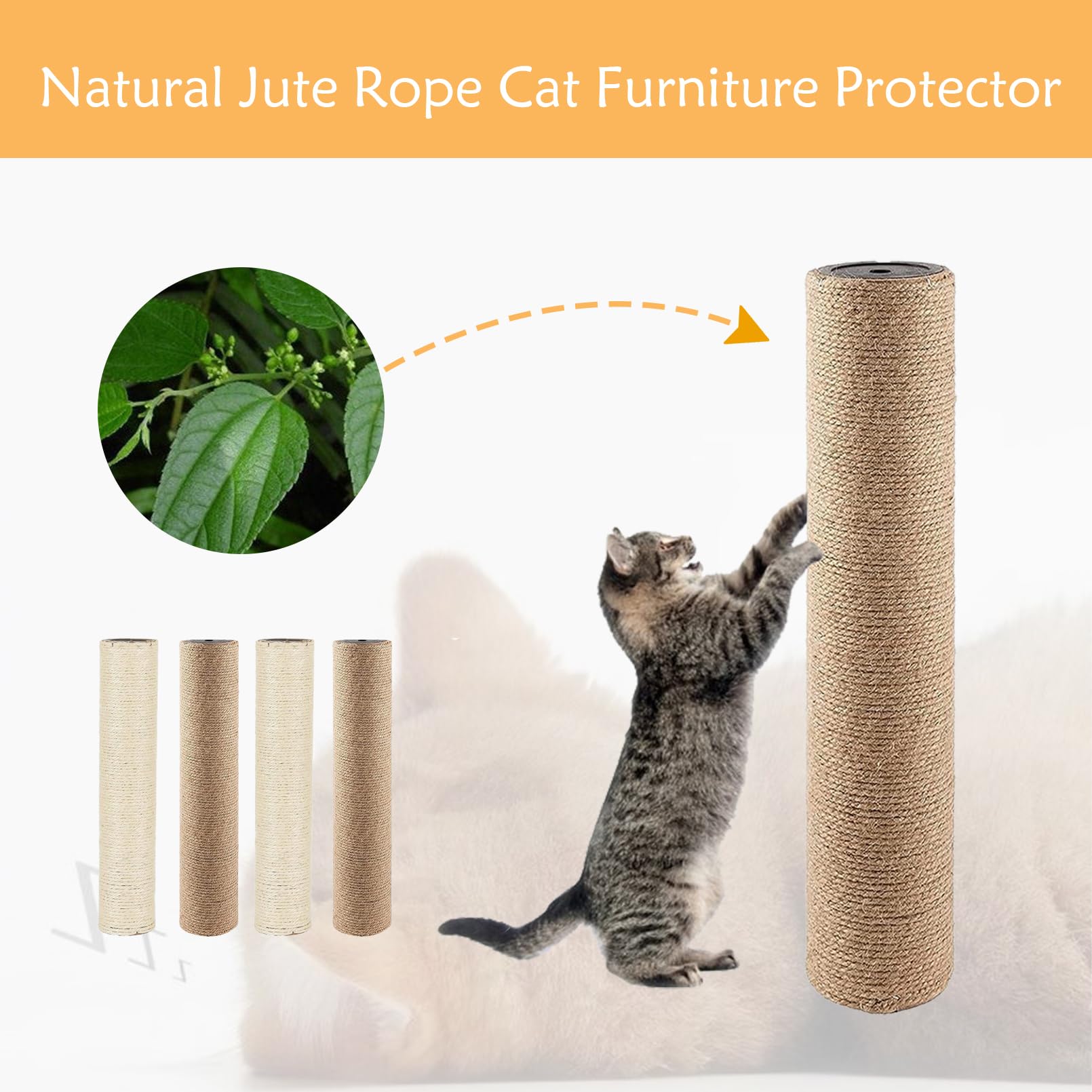 MUYG poteau installé sur arbre à chat illustrant protection du mobilier