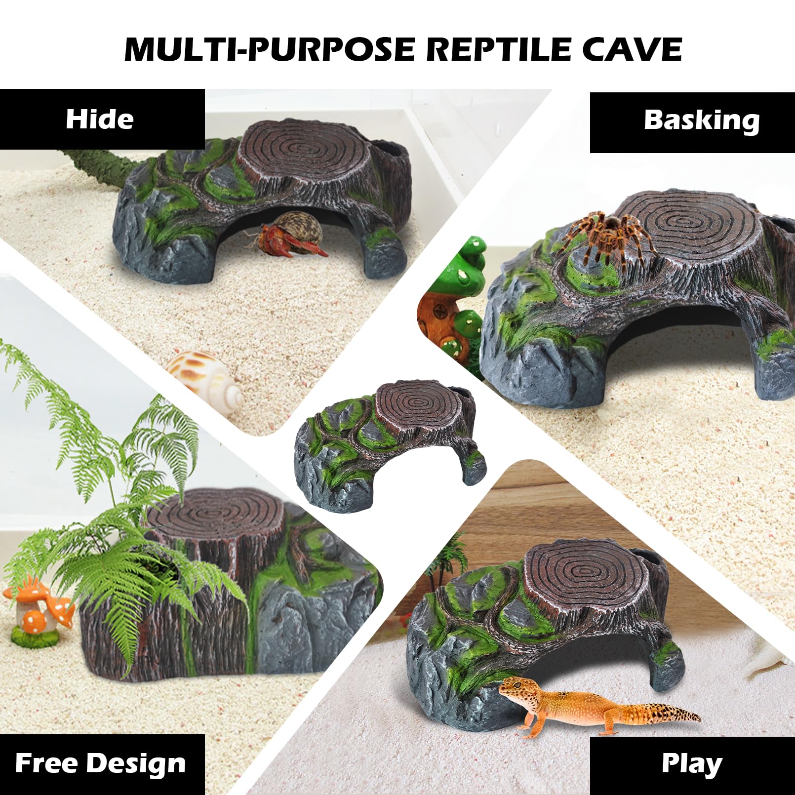 MUYG plateau supérieur en résine, surface de repos stable pour reptile