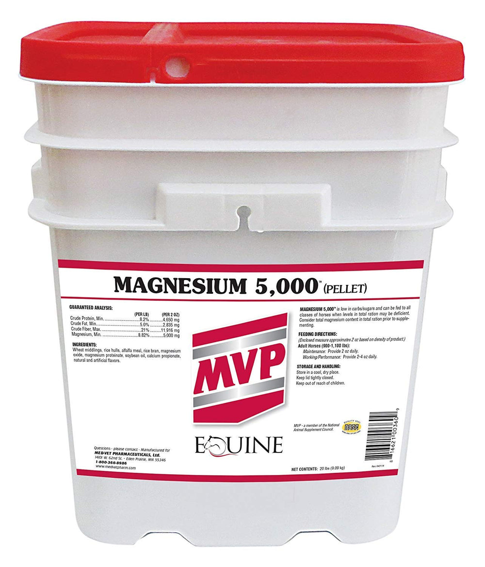 MVP Magnesium 5000 emballage avant montrant pellets et facilité d'utilisation