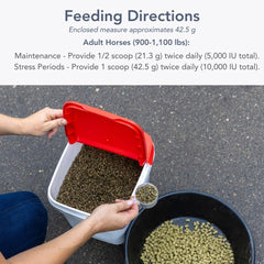 MVP pellets en main illustrant dosage précis et administration pratique