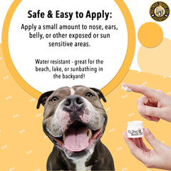 My Dog Nose It application sur nez de chien pour protéger solaire