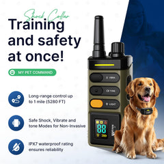 My Pet Command télécommande profil, ergonomique pour commandes rapides et confort d'utilisation