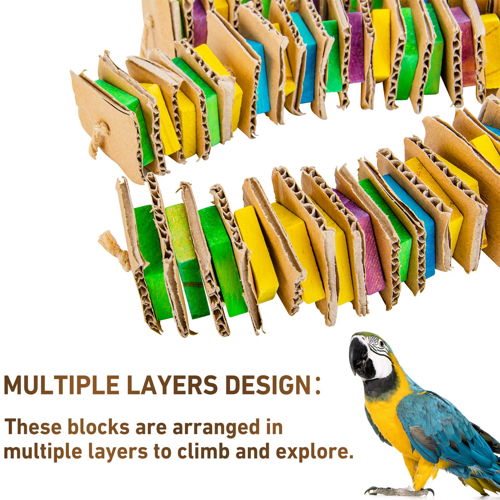 MYFAMIREA couches de carton multicolore offrant surfaces variées pour jeu bénéfique