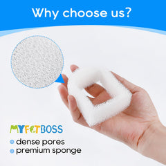 MyfatBOSS filtre présenté dans une main pour montrer dimensions exactes