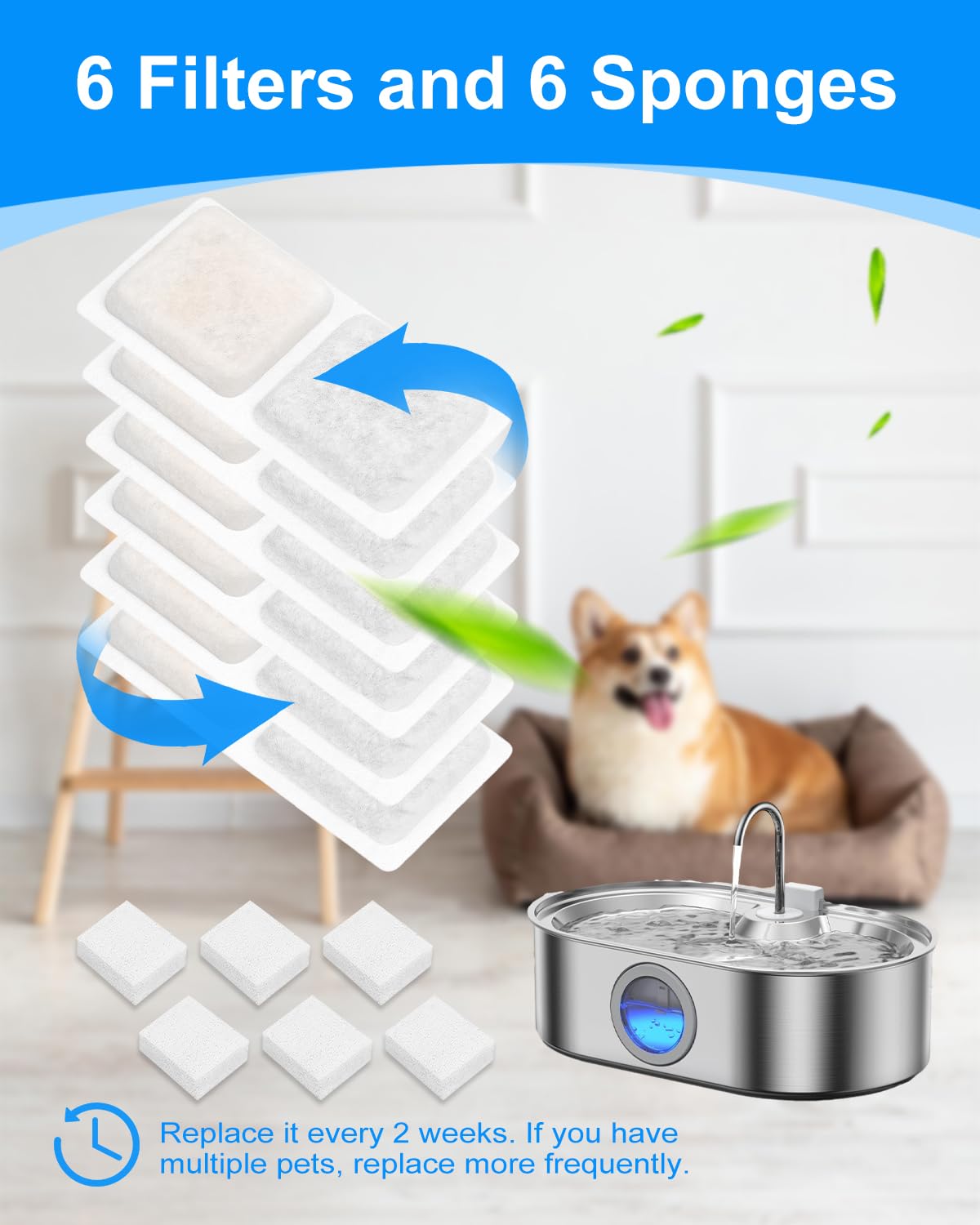 MyfatBOSS gros plan du pré-filtre mousse retenant poils et débris