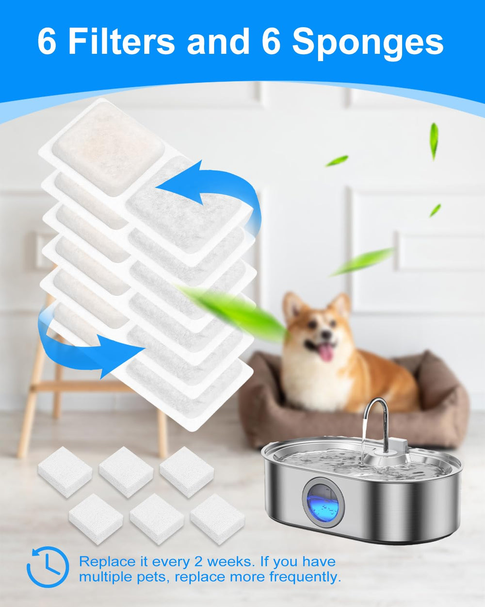MyfatBOSS gros plan du pré-filtre mousse retenant poils et débris
