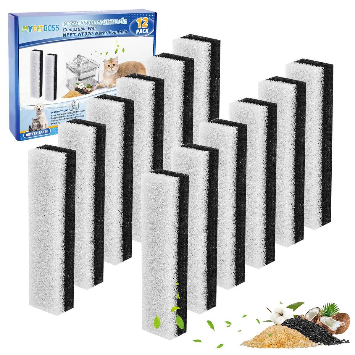 MyfatBOSS emballage frontal montrant pack de 12 et économie