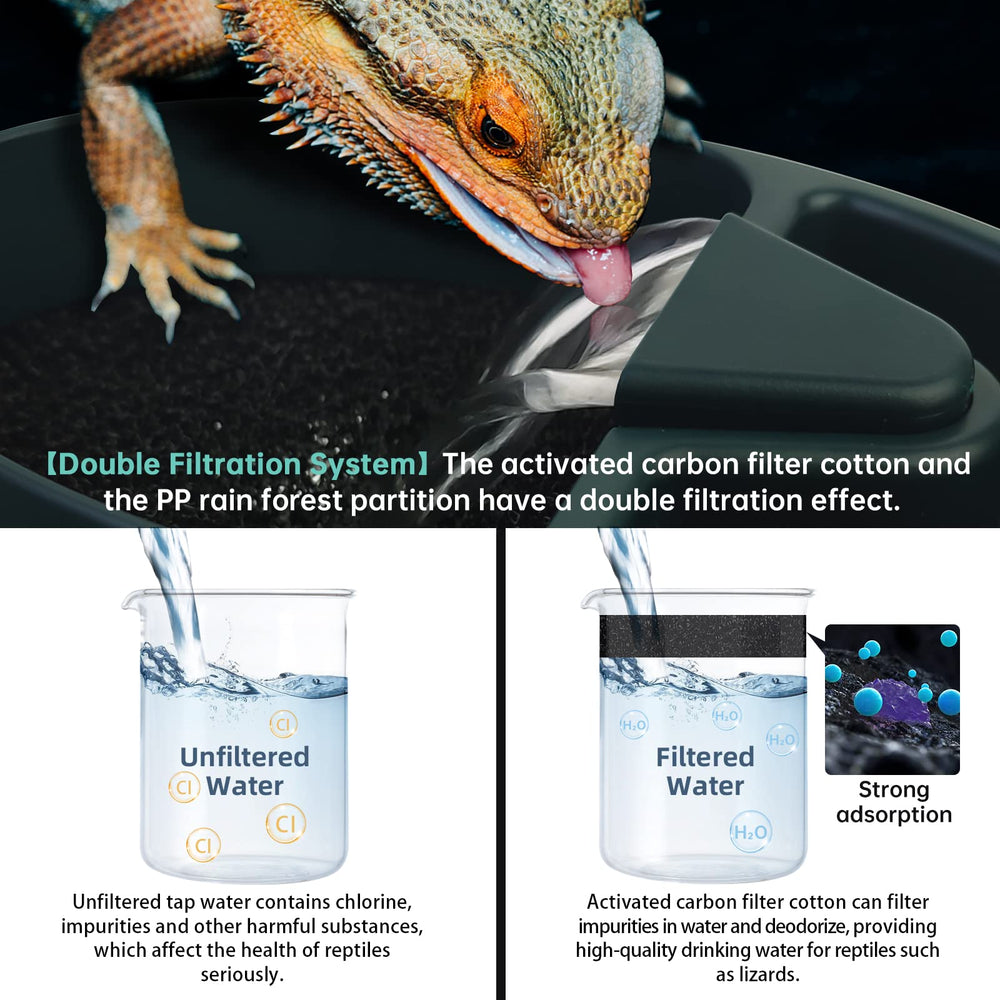 MYGIIKAKA cascade en action simulant eau vive attirant les reptiles
