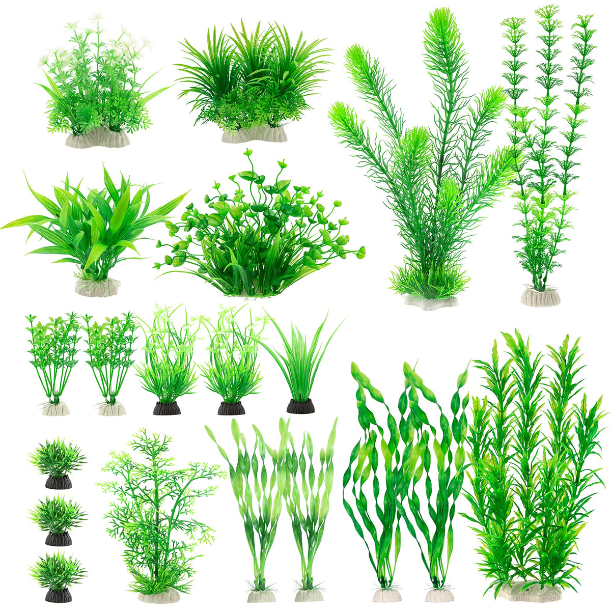 MyLifeUNIT ensemble 20 plantes vue avant pour décor naturel d'aquarium