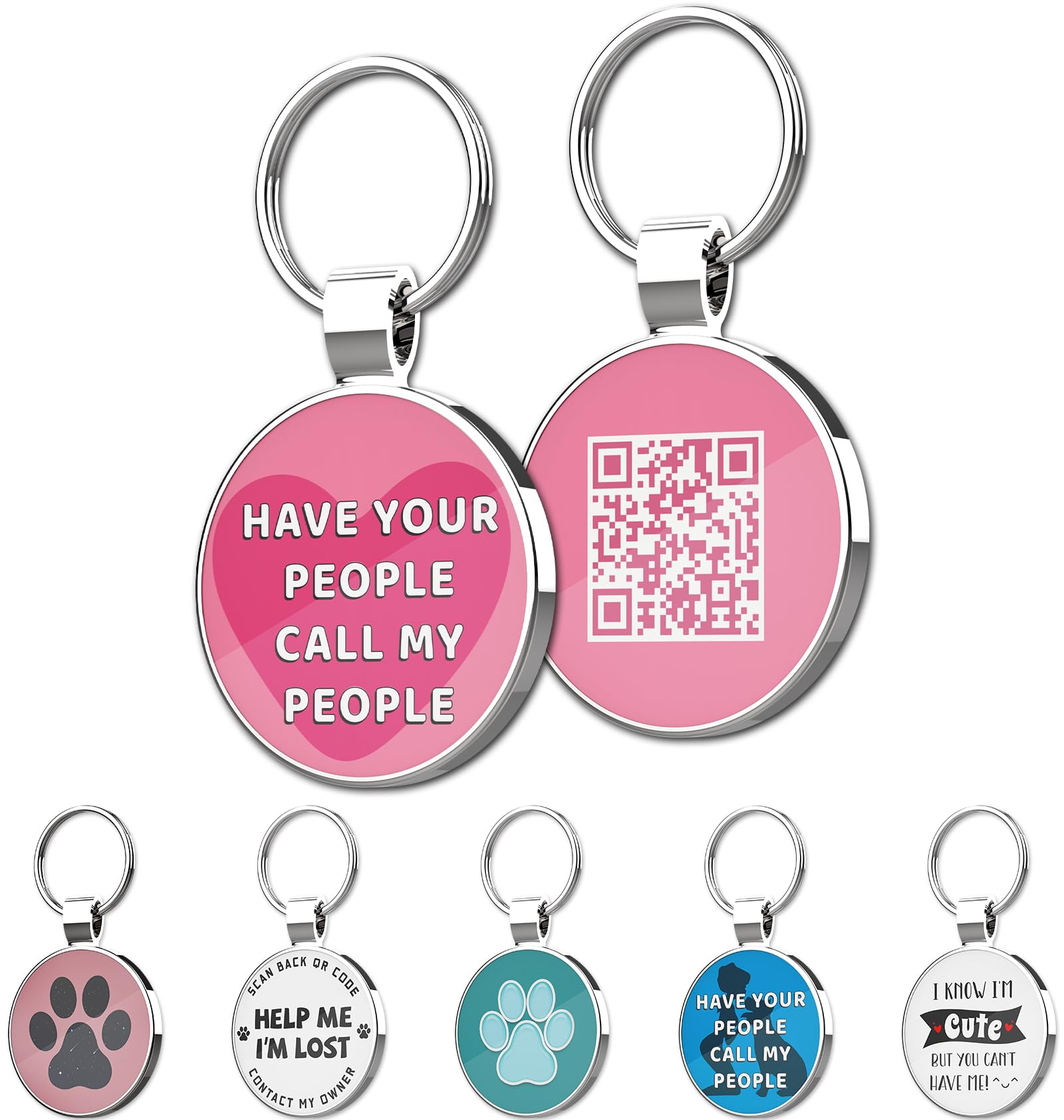 MYLUCKYTAG face avant montrant le QR et l'identité, sécurise la réclamation